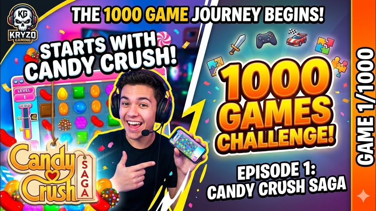 1000 Games Challenge Ep 1 | Candy Crush Saga Gameplay 🍬🔥
