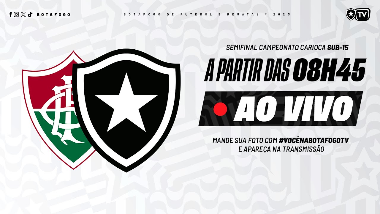 AO VIVO COM IMAGENS | Fluminense X Botafogo | Semifinal Carioca Sub-15