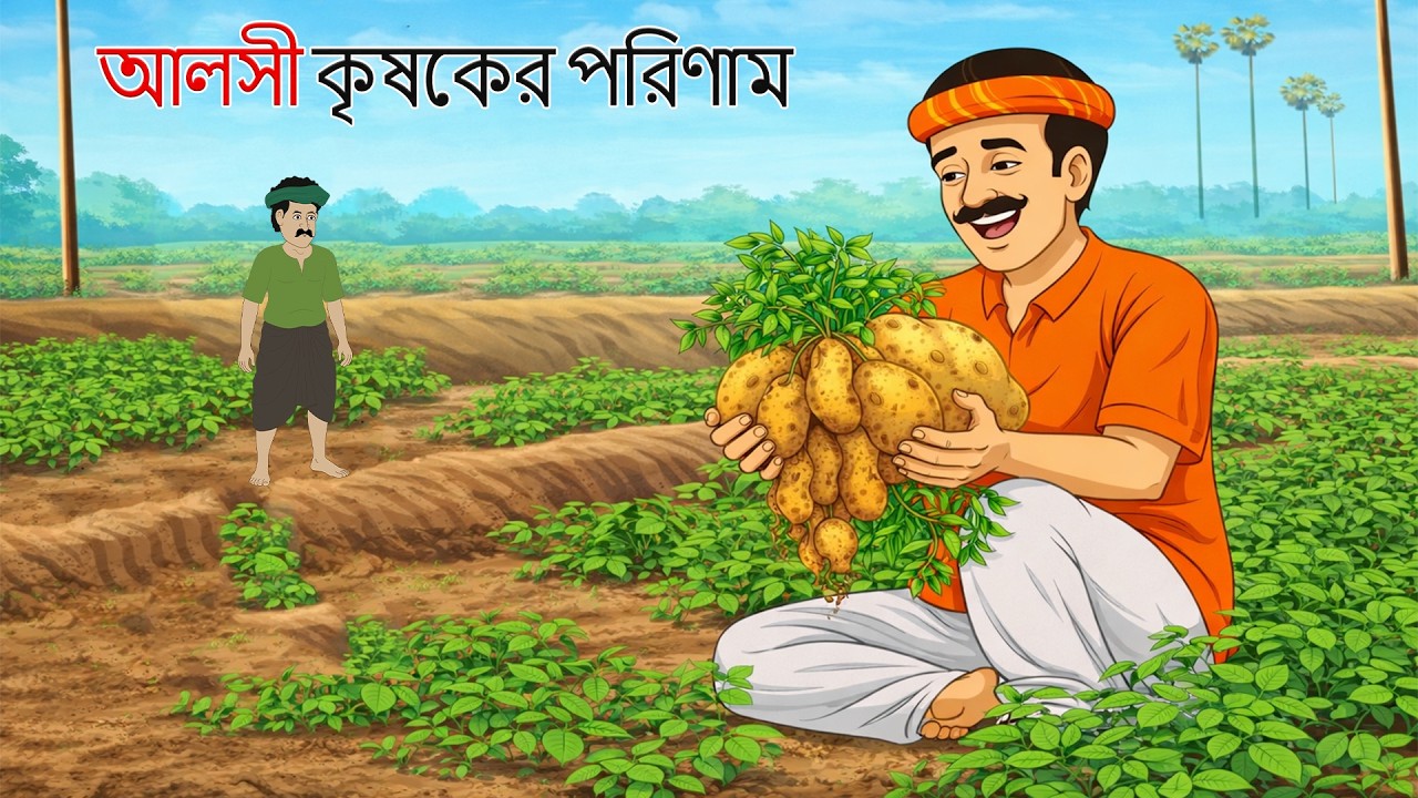 আলসী কৃষকের পরিণাম | Bengali Fairy Tales Cartoon | Rupkothar Golpo | Thakumar Jhuli