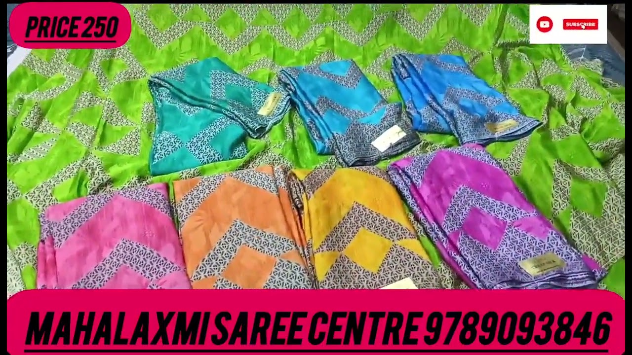 Dhamka Collection 250 Rupees only Coral Silk Crep Mahalaxmi Saree Center Sowcarpet 9789093846