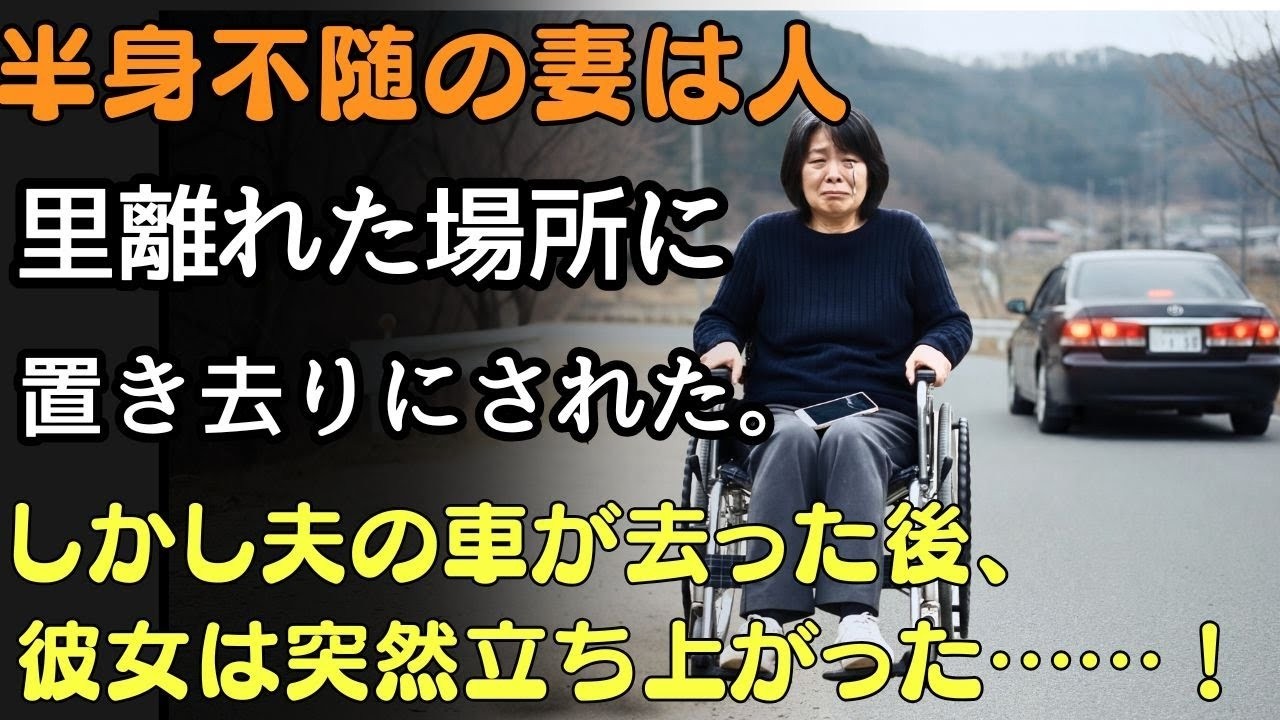 半身不随の妻は夫により人里離れた無人の地に置き去りにされた。夫の車が視界から消えると、彼女は突然車椅子から飛び降りた……。 人生の教訓