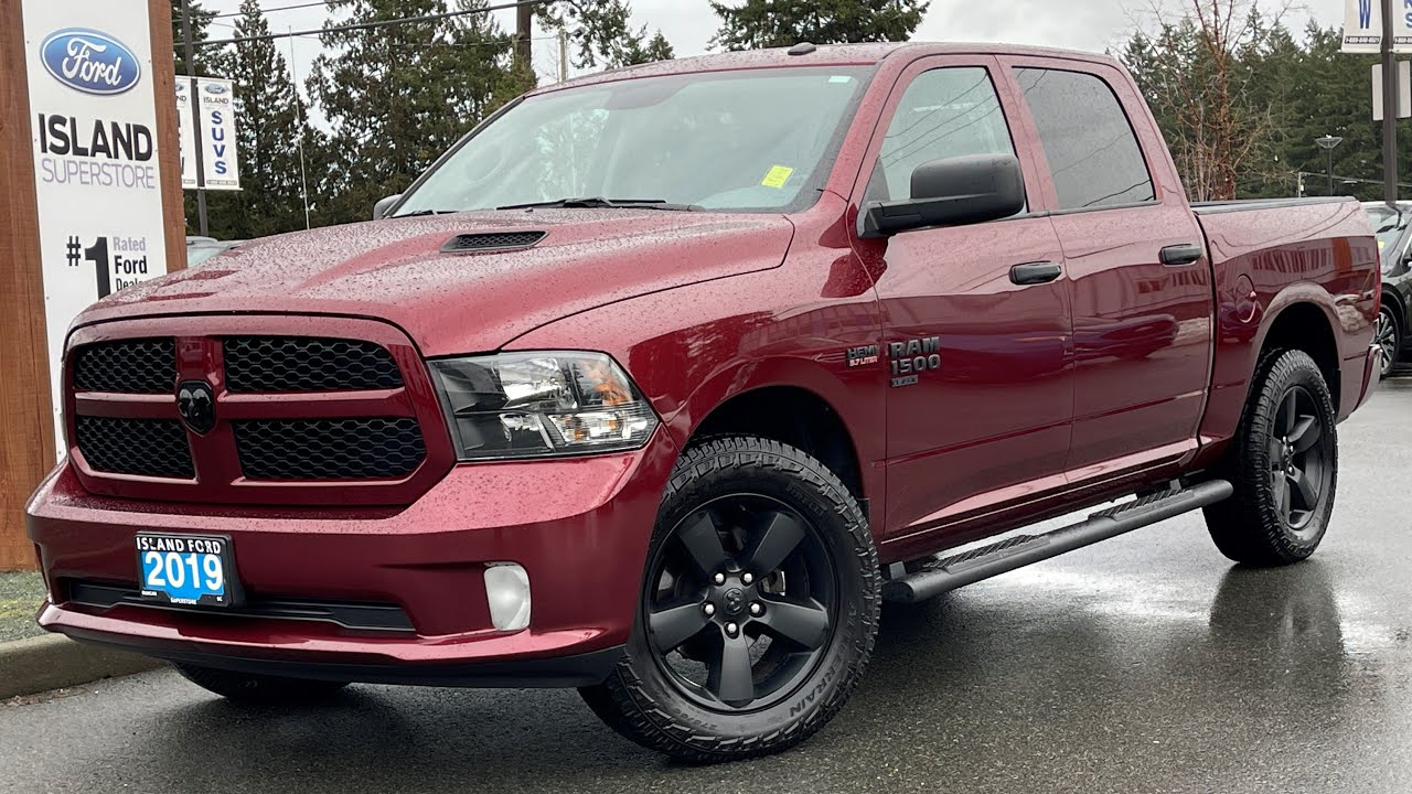 2019 Ram 1500 Classic + Express Blackout, MDS Fuel Saver, Heated Seats Review | Island Ford