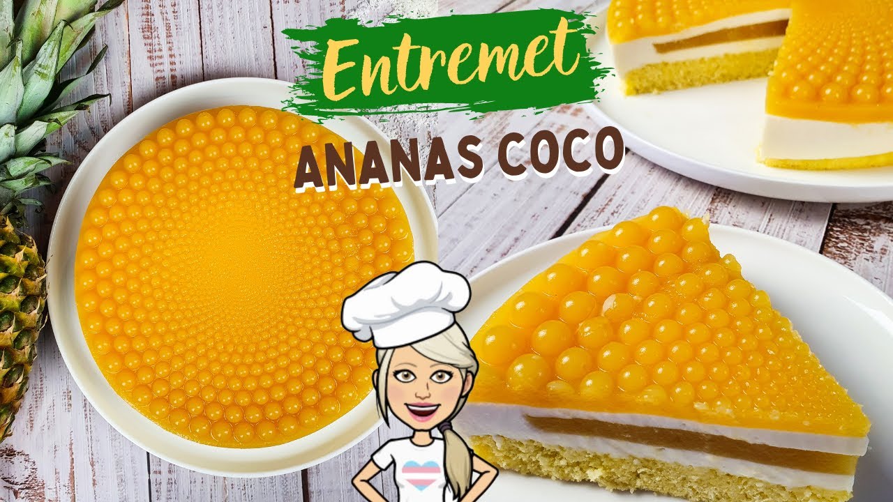 Recette Entremet Ananas Coco🍍🥥 (Entremet sans glaçage)
