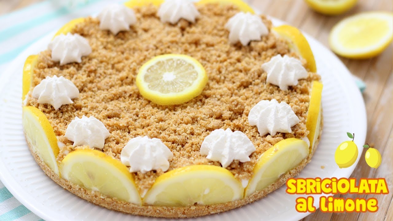 SBRICIOLATA FREDDA AL LIMONE 🍋senza cottura - Ricetta facile - Cold Lemon Cake