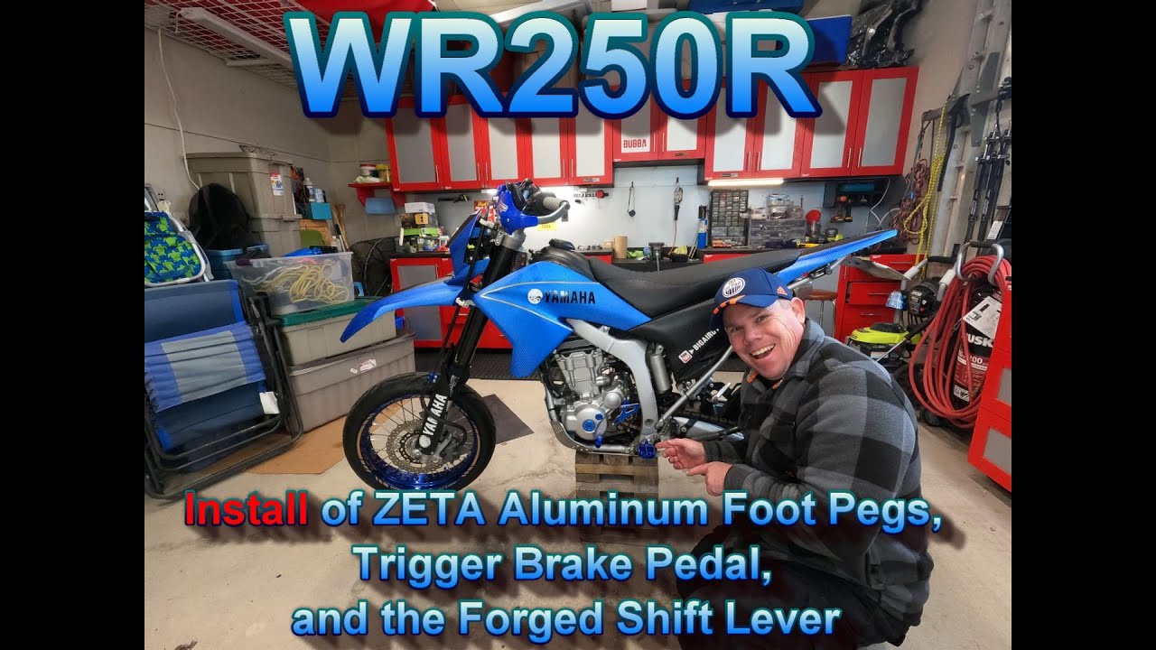 WR250R Zeta Foot Peg/Trigger Brake Pedal/Forged Shift Lever Install