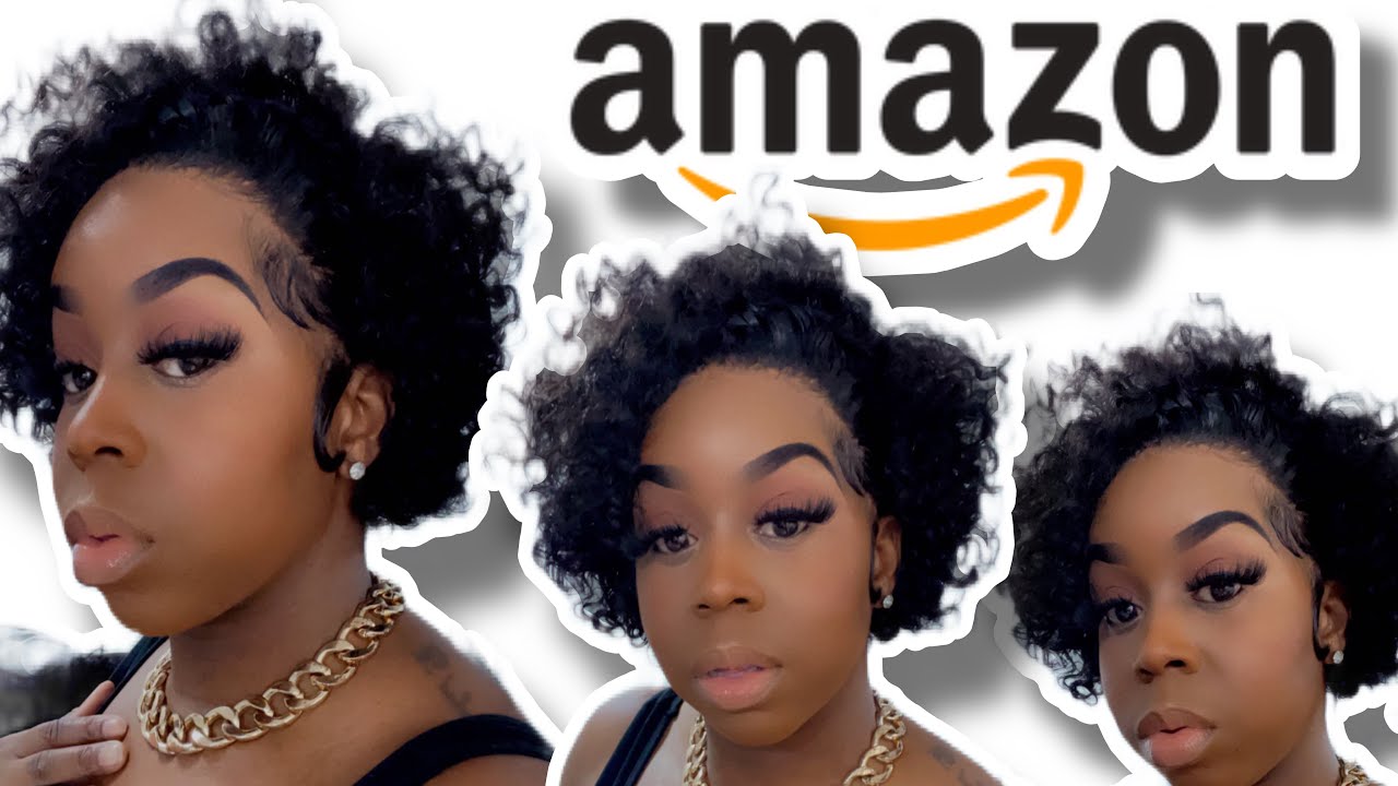 THE BEST short curly pixie wig 🥰 $36 AMAZON wig Review + install