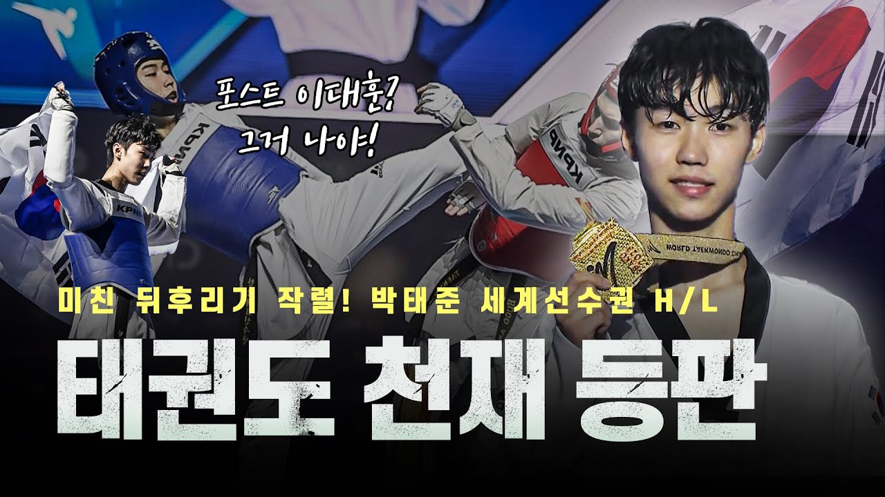 역대급 뒤후리기 작렬! 세계선수권을 씹어 먹은 태권도 천재 국가대표ㅣ2023 World Championships Gold Medalist KOR Tae‐Joon Park