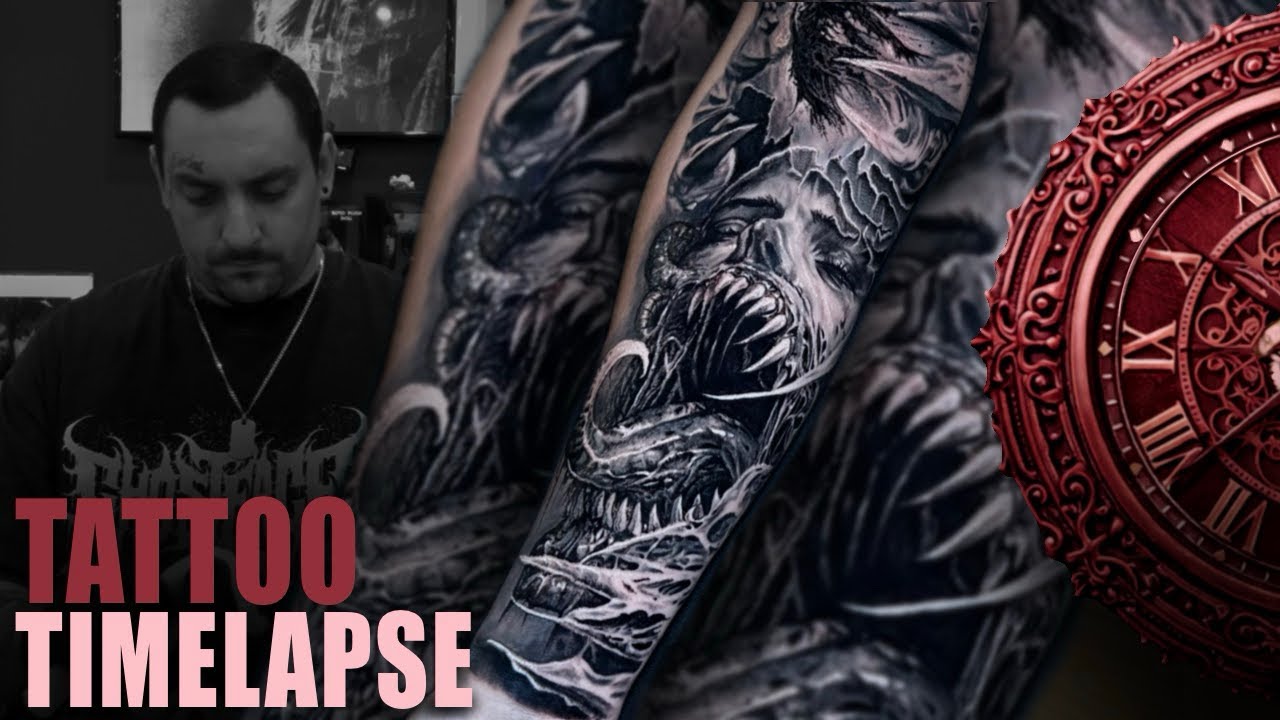 Видеоурок по созданию татуировки | Рукав в стиле 