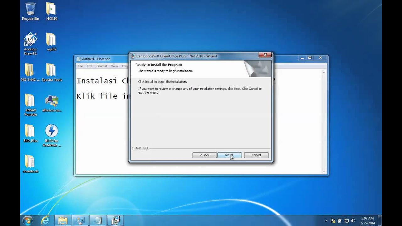 Install ChemOffice Plugin Net