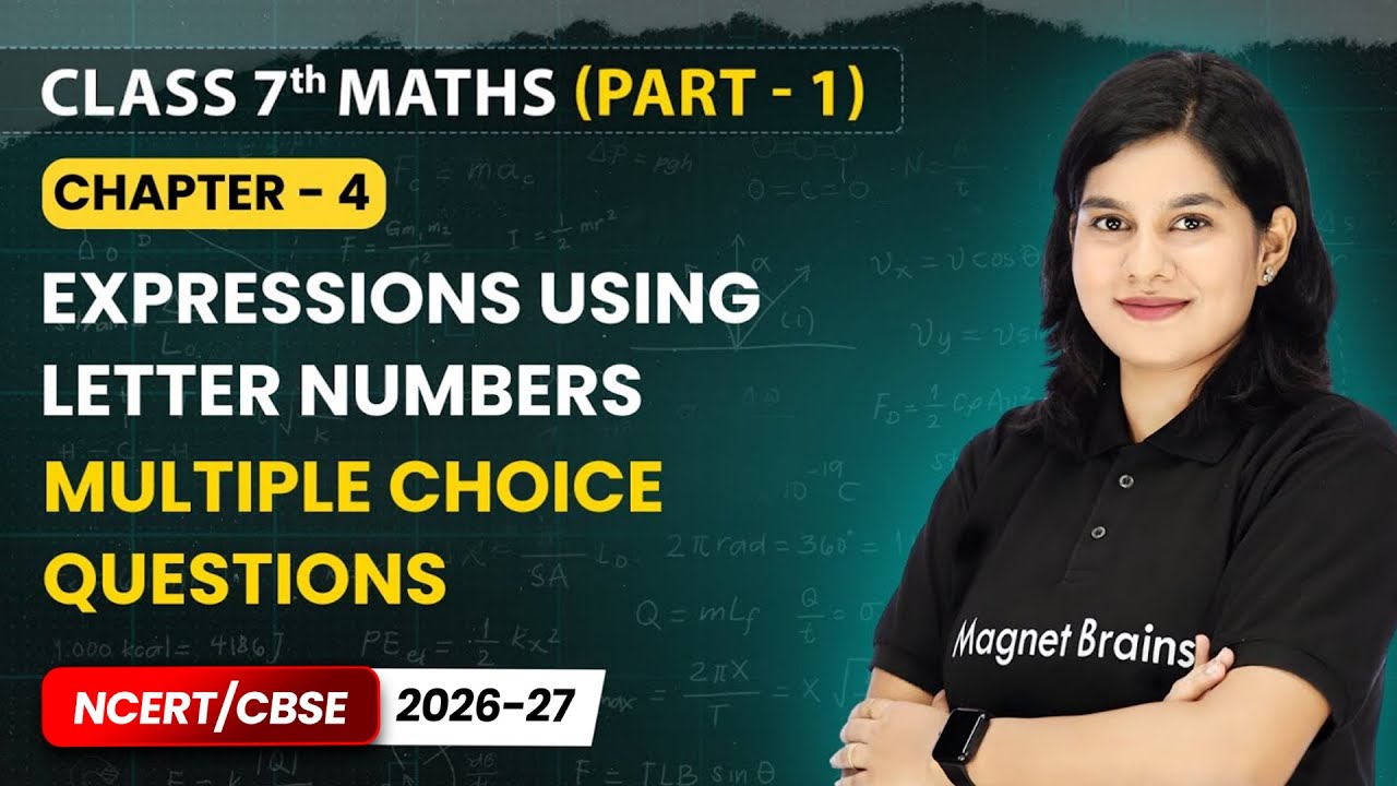 Expressions using Letter & Numbers - Multiple Choice Questions | Class 7 Maths Part 1 | Ch 4 | CBSE