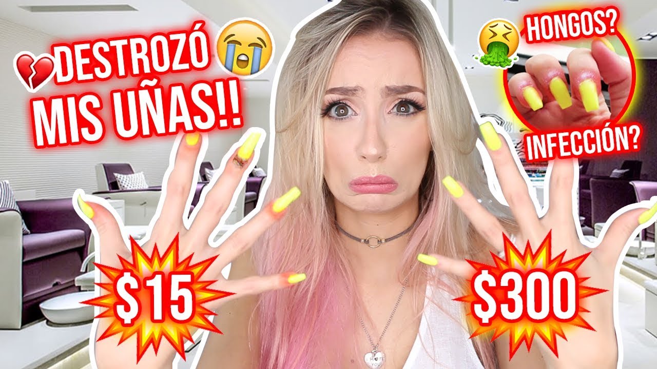 ME HICE LAS UÑAS MÁS BARATAS vs CARAS!!!😱 QUE HORROR!!😖 | Katie Angel