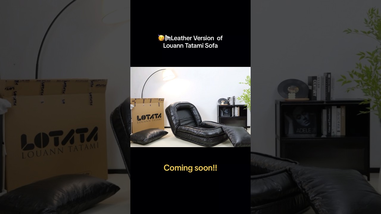Leather version of Louann Tatami sofa, coming soon! #lazysofa #sleepersofa #floorsofa #foldablesofa