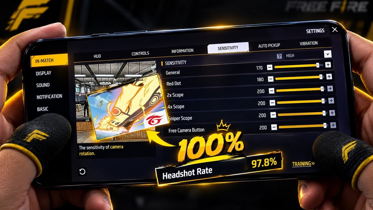 🔥 BEST FREE FIRE SENSITIVITY 2026 | 100% HEADSHOT & ONE TAP 🎯