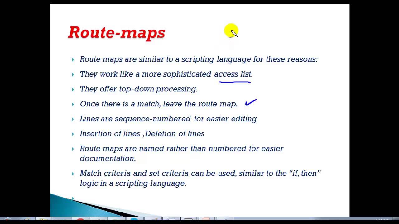 CCNP Route (300 - 101) version 2.0: Route-Maps-Introduction