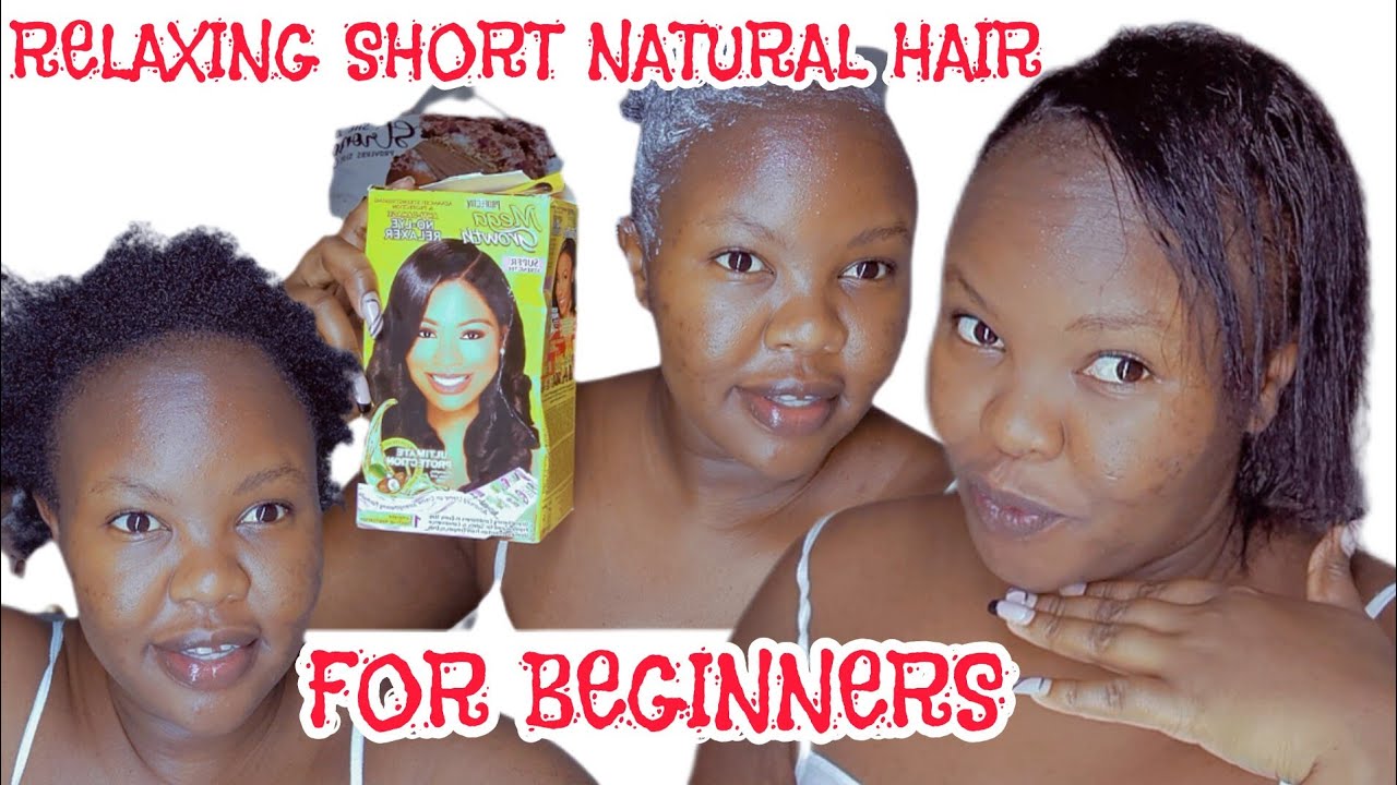 RELAXING MY SHORT NATURAL HAIR💃//BEGINNER FRIENDLY//So easy to relax
