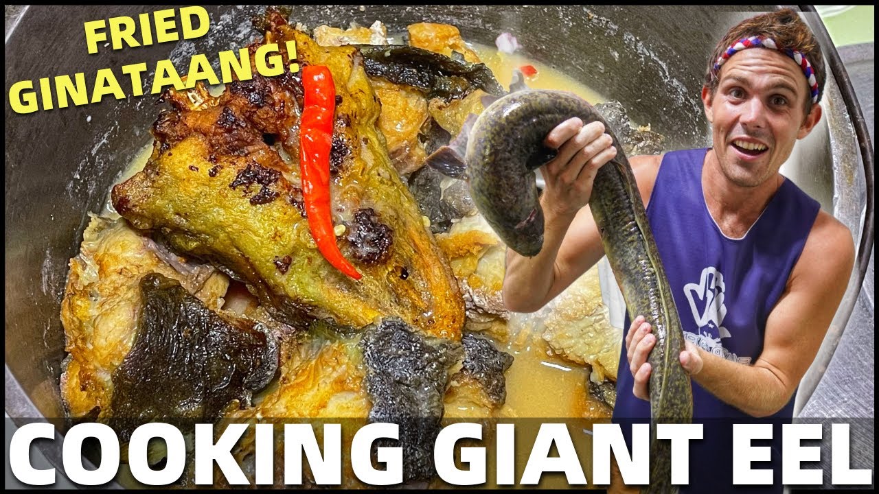 GIANT PHILIPPINES EEL COOKING - Rare River Fish In Davao Philippines