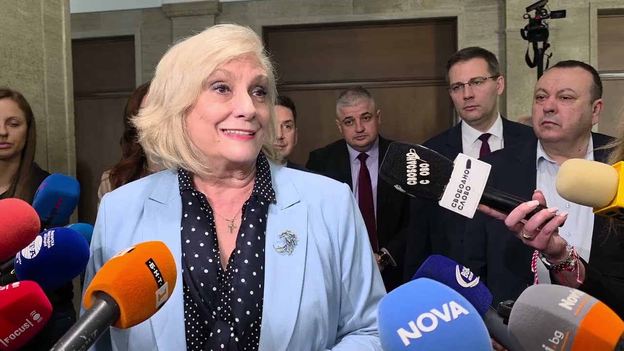 Изявление на Искра Михайлова пред журналисти в НС 