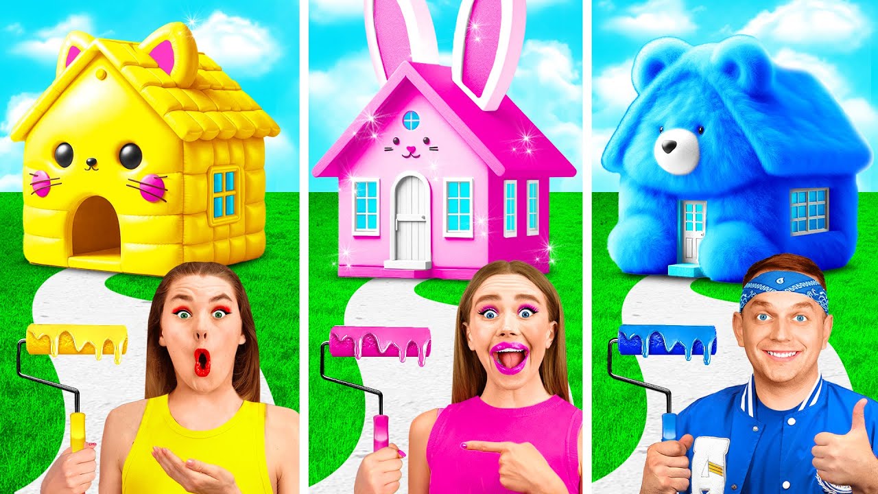 Домики Одного Цвета Челлендж | Креативные Лайфхаки Для Декора от BaRaDa Gold Challenge