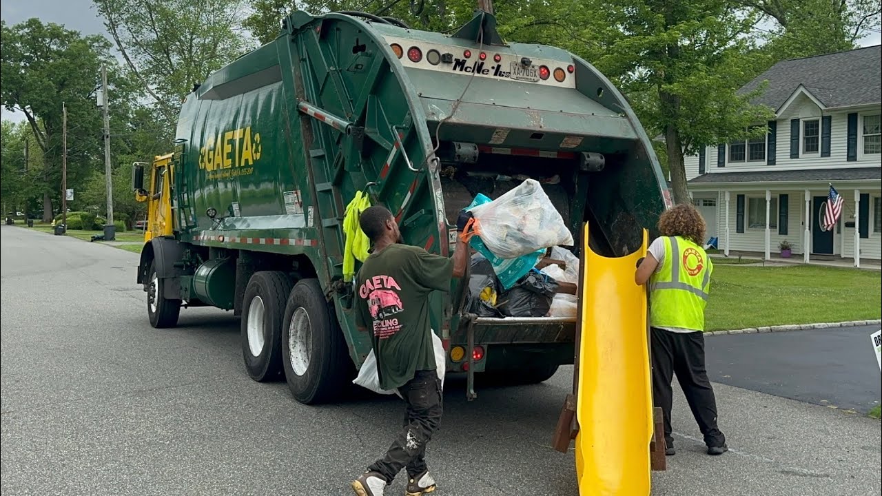 Gaeta Mack MR McNeilus Rear Loader Garbage Truck Packing Playground Slide+ Manual Trash & Bulk Waste