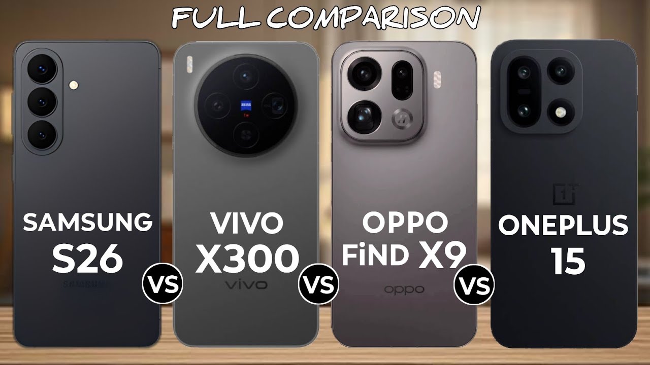 Samsung Galaxy S26 Vs Vivo X300 Vs Oppo Find X9 Vs Oneplus 15
