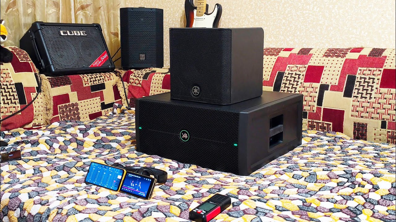 Mackie Thump Sub Go and Yamaha Stagepas 200Btr - DJ Music test David Guetta 