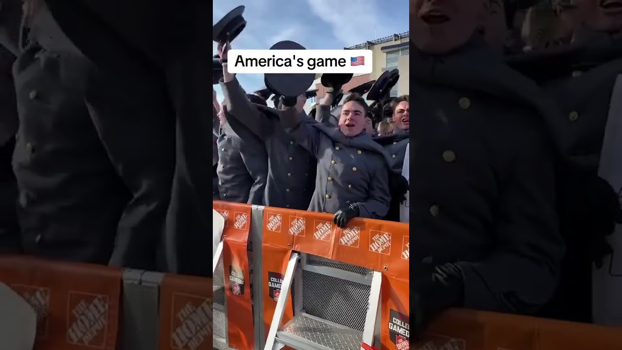 Midshipmen and Cadets are out in full force at College GameDay 💪 #shorts