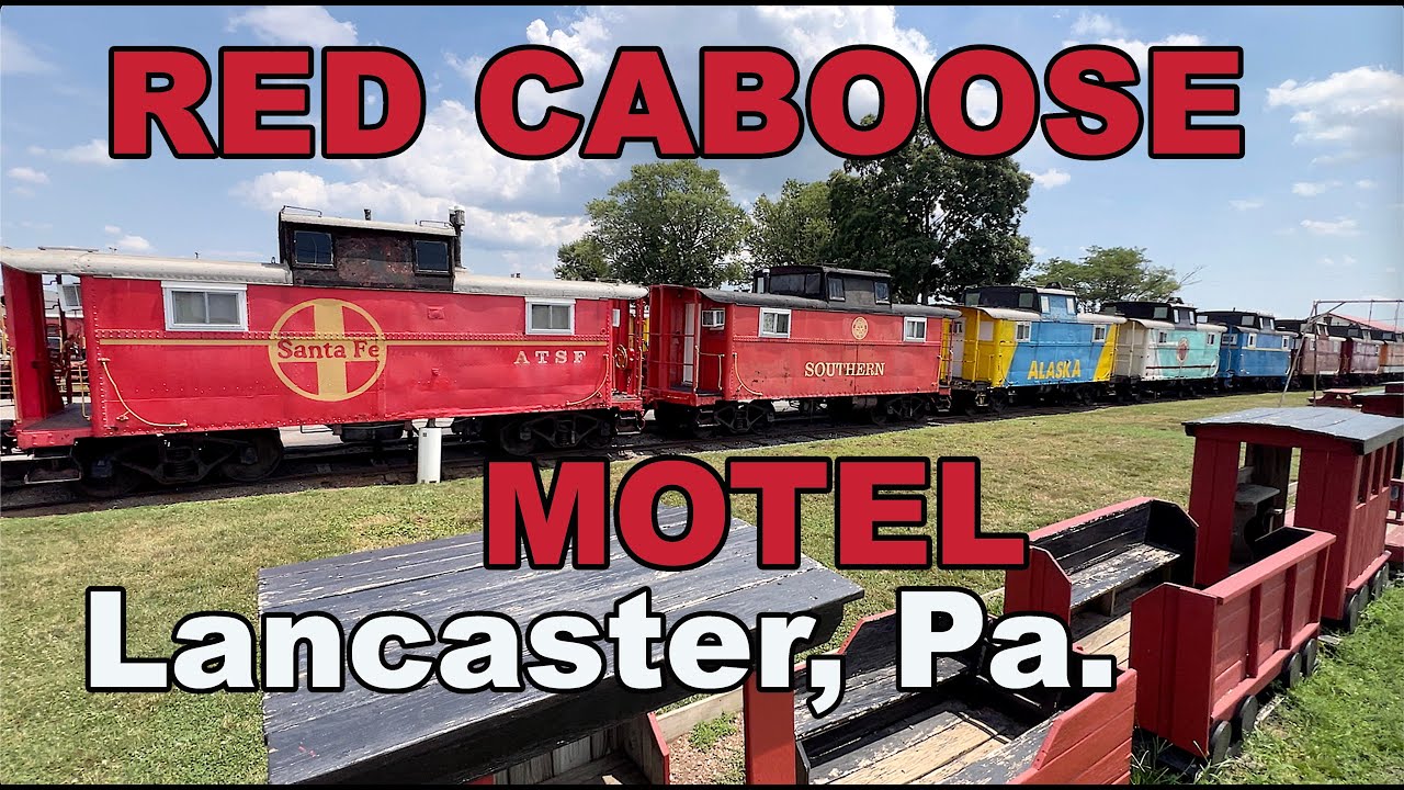 Dozens of Train Cabooses at The Red Caboose Motel in Strasburg, Lancaster County, Pa.