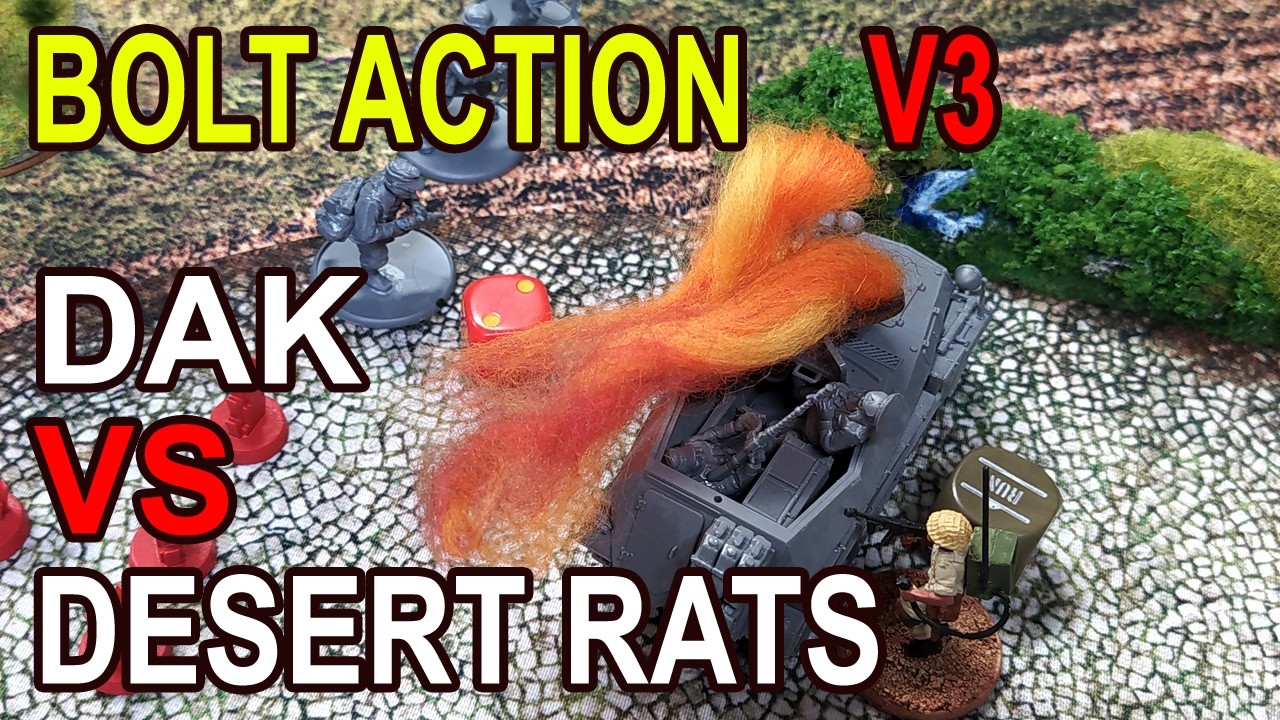 GERMAN AFRIKA KORPS VS BRITISH DESERT RATS! 750 Points!!! Bolt Action 3rd Edition Battlereport