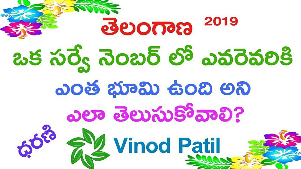 ఒక సర్వే నెంబర్ లో మొత్తం ఎంత భూమి ఉంది?