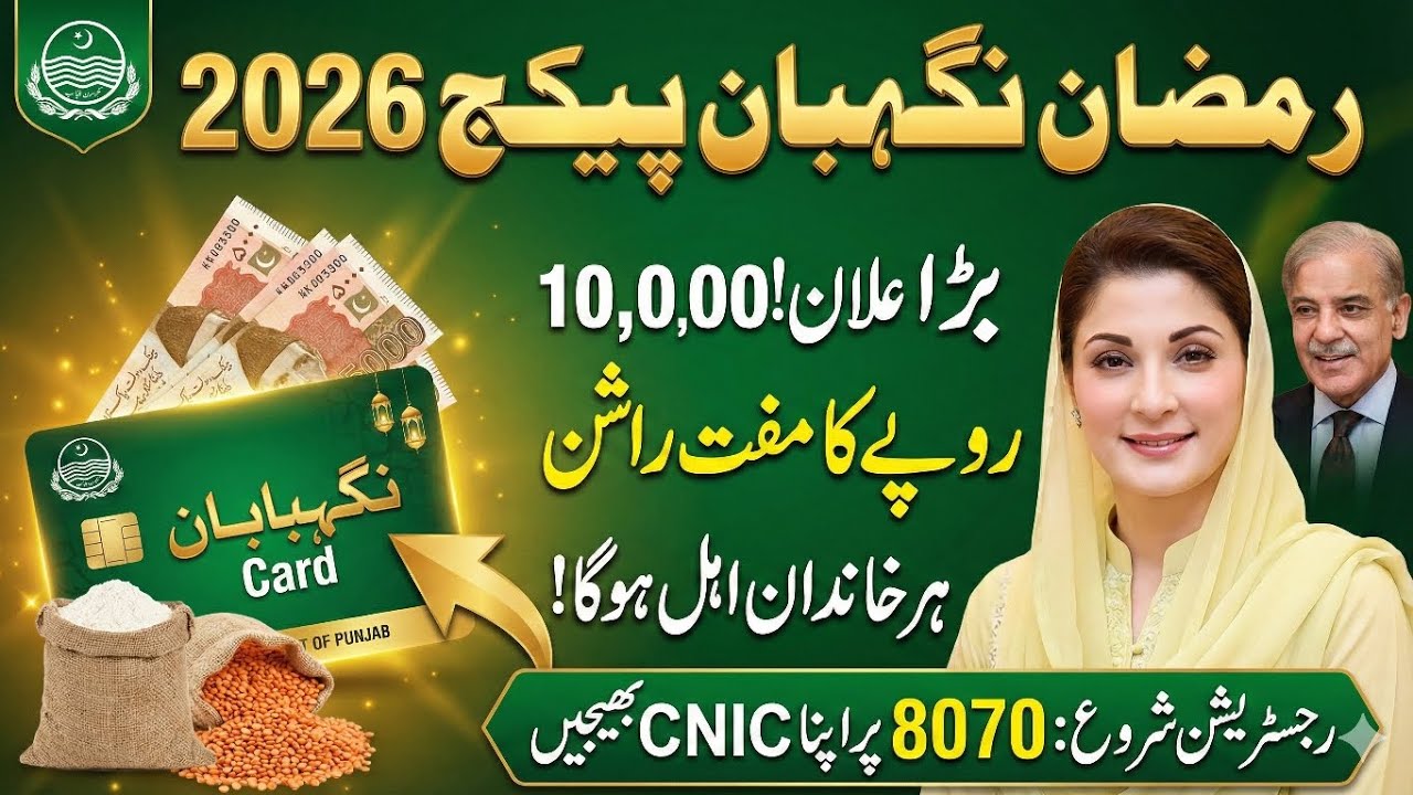 Ramadan Nigehban Package 2026 | Get Rs 10,000 Free Ration Card | 8070 Registration Apply Now