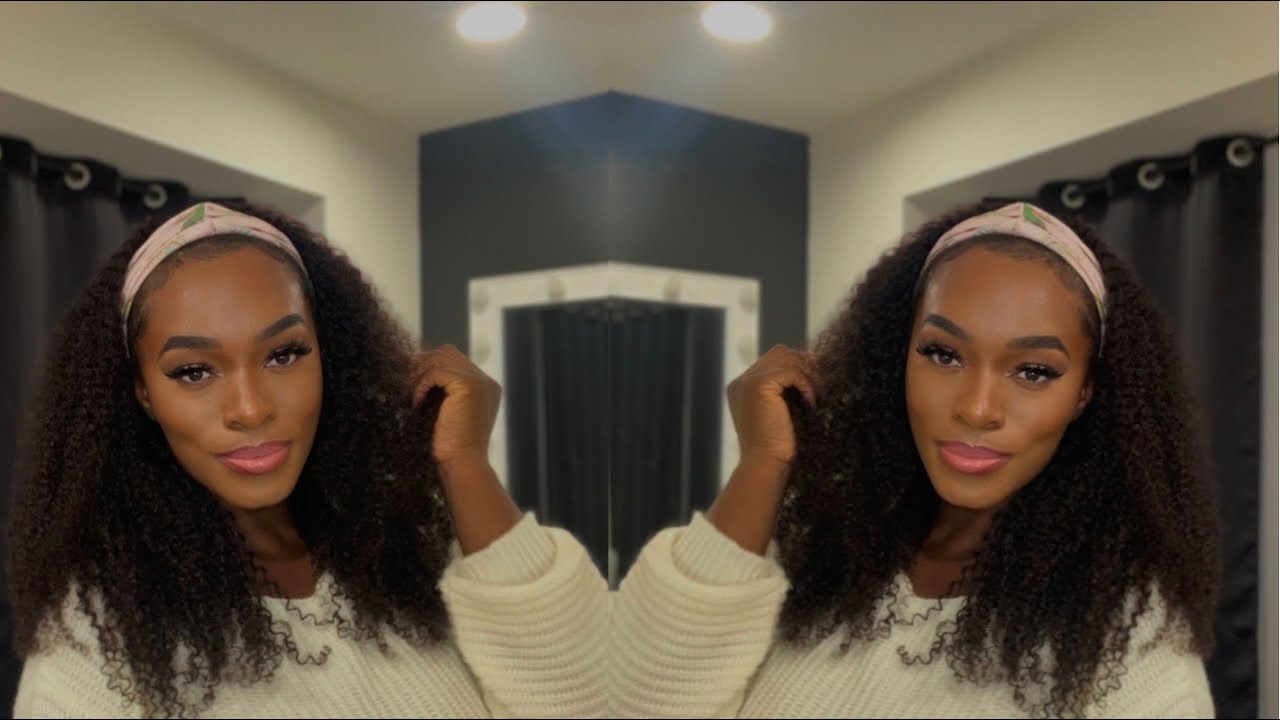Forget the lace sis! SUPER EASY HEADBAND WIG INSTALL - Recoolhair