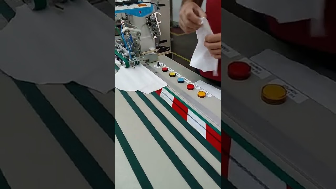 cobertura com esteira para fazer bainha de manga