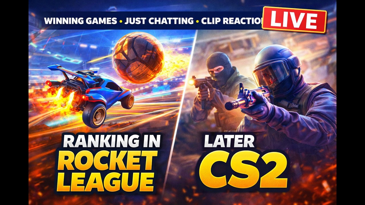 Ranking in Rocket League | Later CS2 🔥 Winning Games | Just Chatting | Clip Reactions