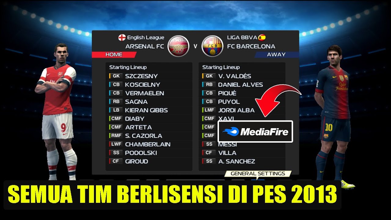 Semua Tim Berlisensi! Cara Install Patch Atau Option File di PES 2013 Season Update Laptop & PC