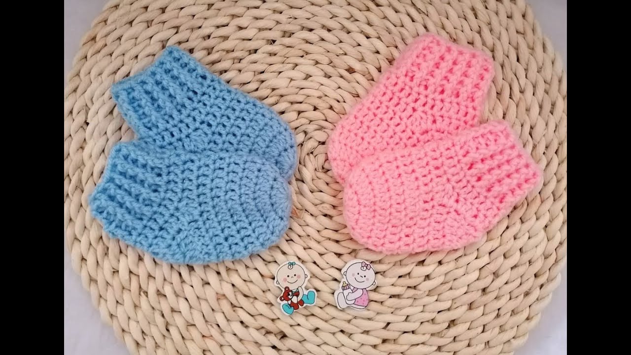 Как да оплетем бебешки чорапки 0-3м / Лесен и бърз модел / How to crochet baby socks /Easy pattern