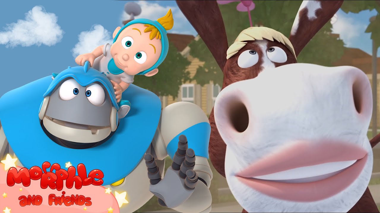 The Cow Song - Morphle and Friends | Cartoons for Kids | Arpo the Robot