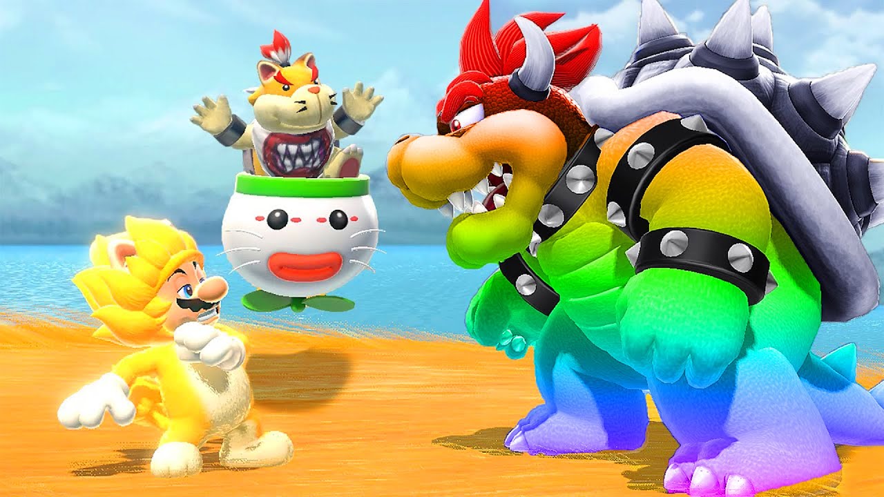 Bowser's Fury - Special Final Rainbow Fury Bowser Boss Fight 4K60FPS