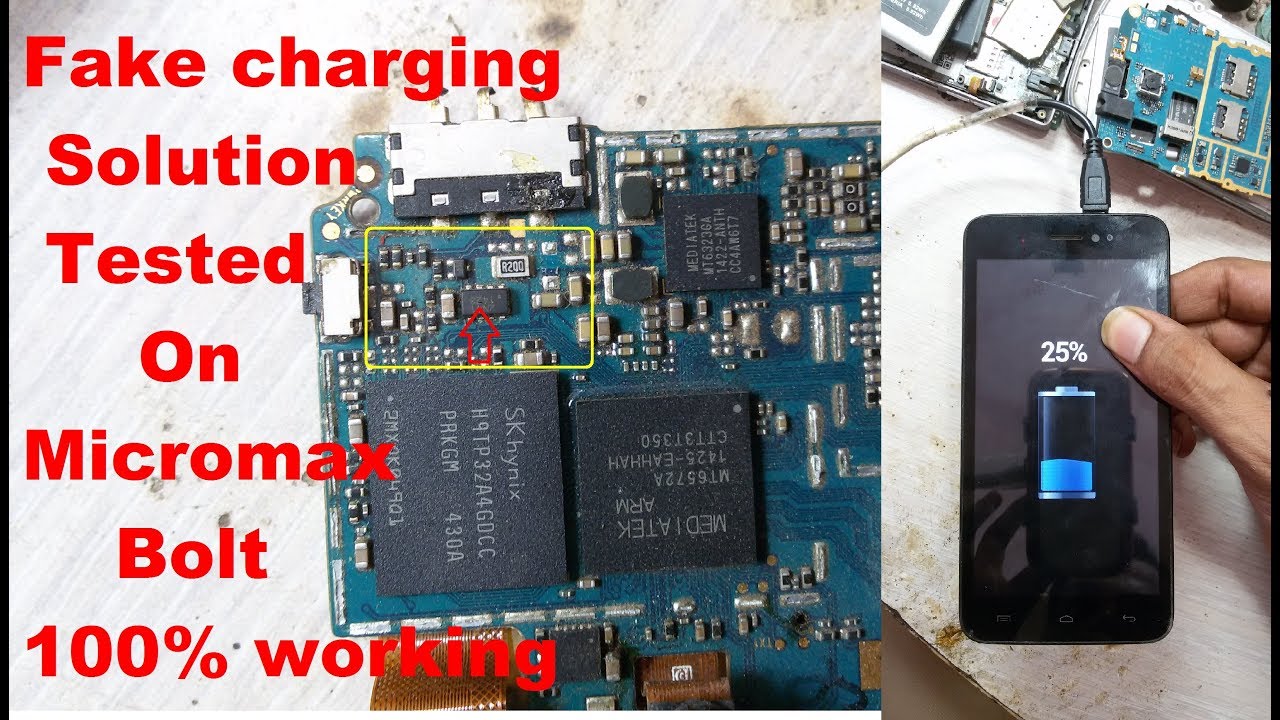 How To Fix Android Mobile Fake Charging Solution/Charging Not Store Solution Tested On Micromax Bolt