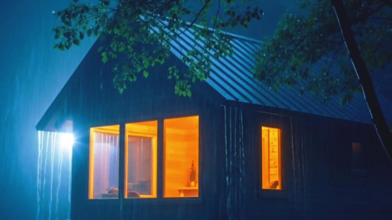 Rainy Night with Thunder | Peaceful Storm Sounds for Anxiety Relief | HEAVY RAIN | RAIN SOUNDS