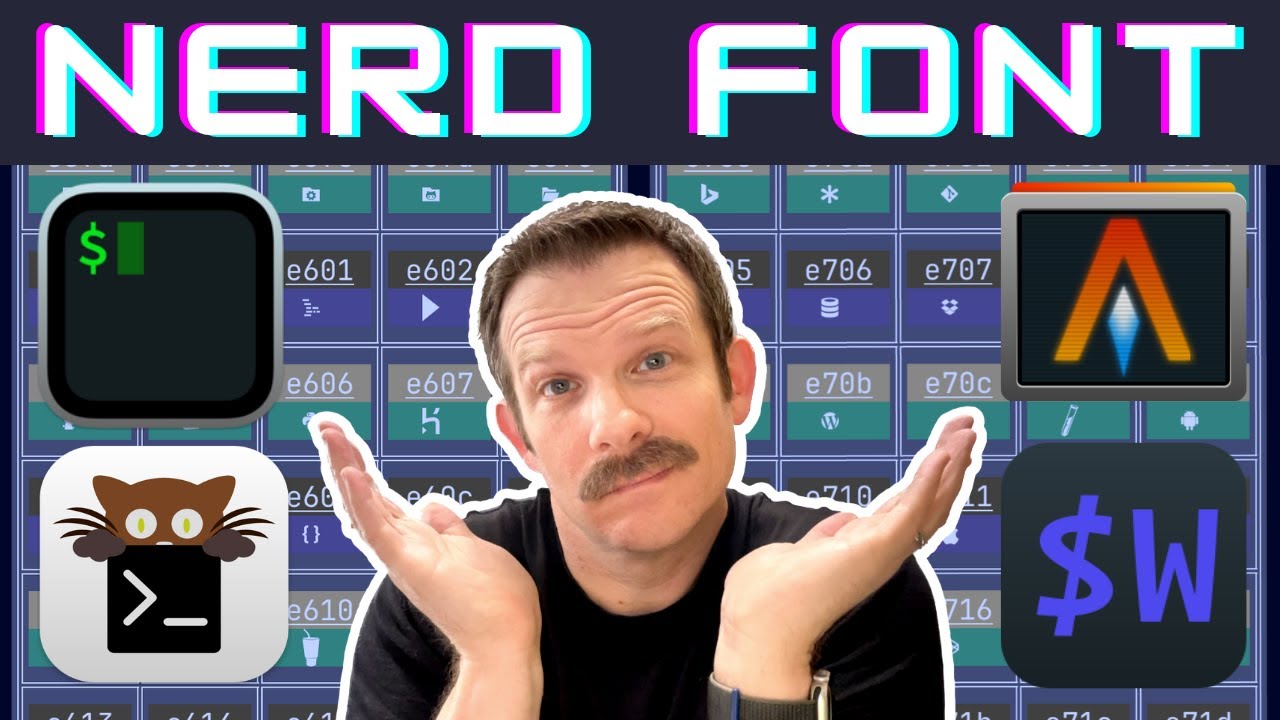 Эффективные шрифты Nerd в нескольких терминалах