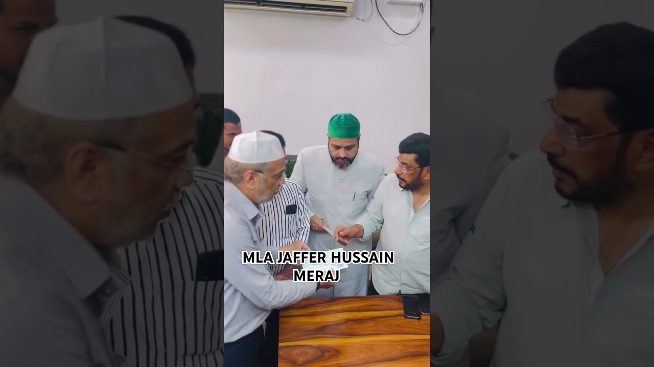 MLA JAFFER HUSSAIN MERAJ AT DARUSSALAM And Distribution of Cheques