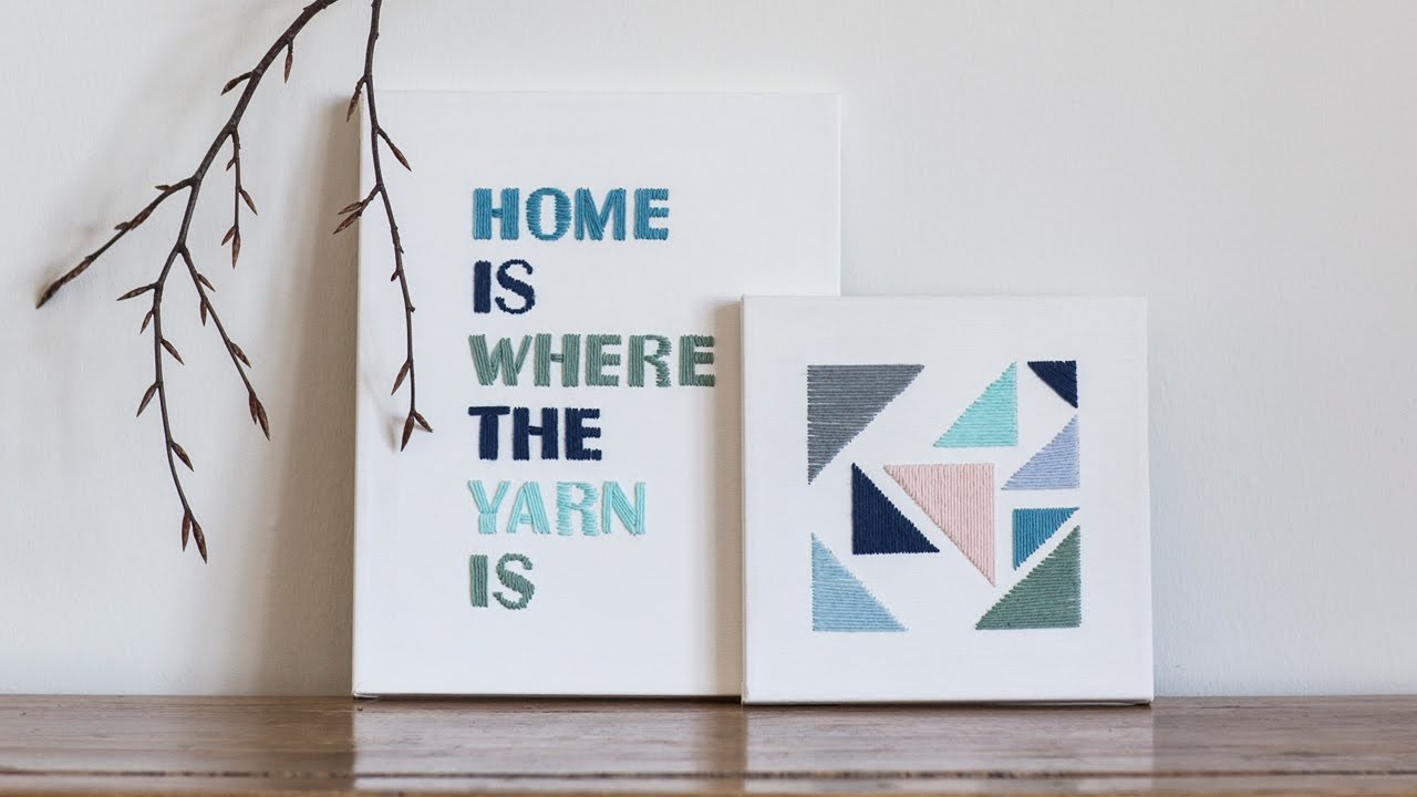 DIY: Embroidery with yarn by Søstrene Grene