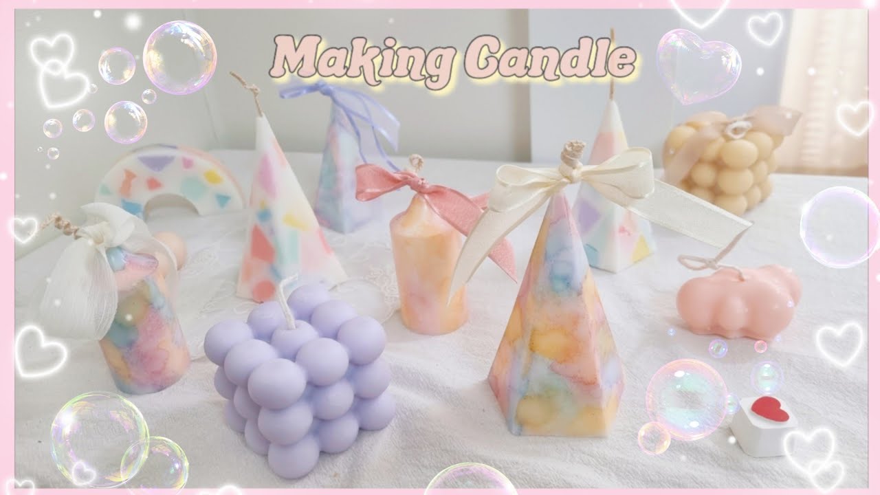 캔들 만들기(Candle Making)-수채화 캔들 / 테라조 캔들(청키캔들)/ 오브제 캔들 만드는 법🕯집에서 캔들 만들기 | DIY