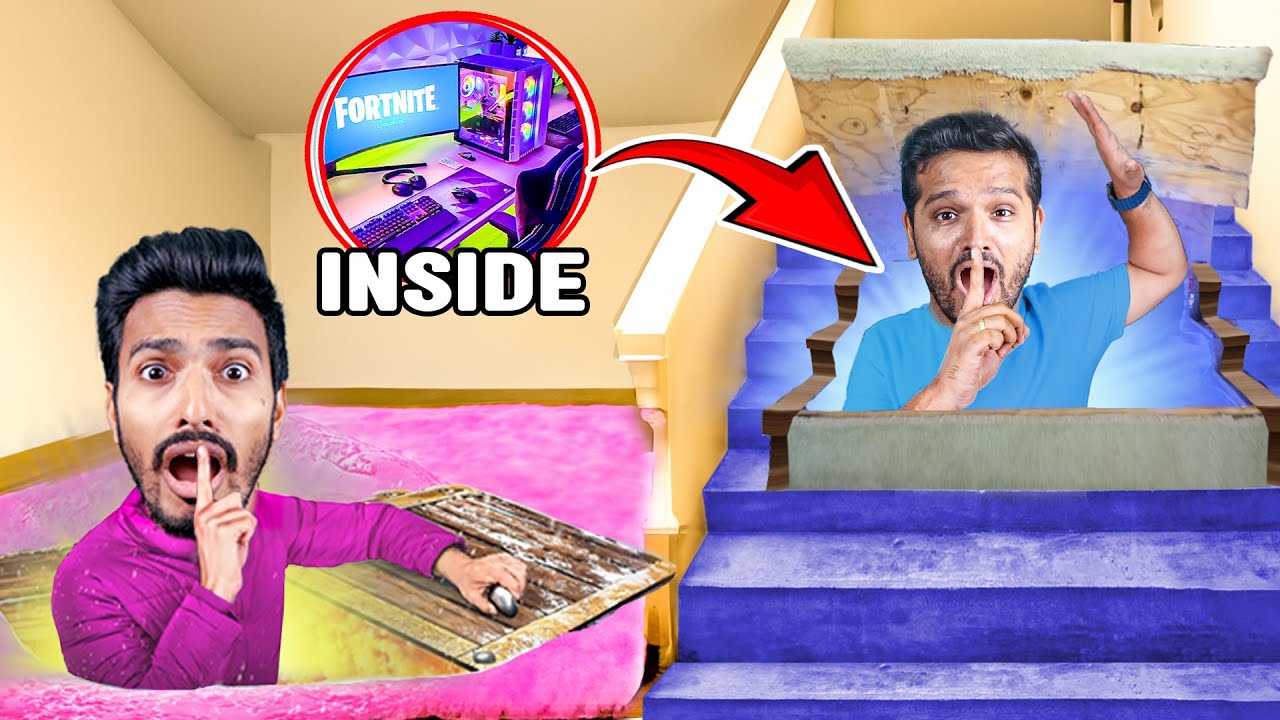 We Built 4 SECRET Rooms In ONE COLOR *You'd Never Find *