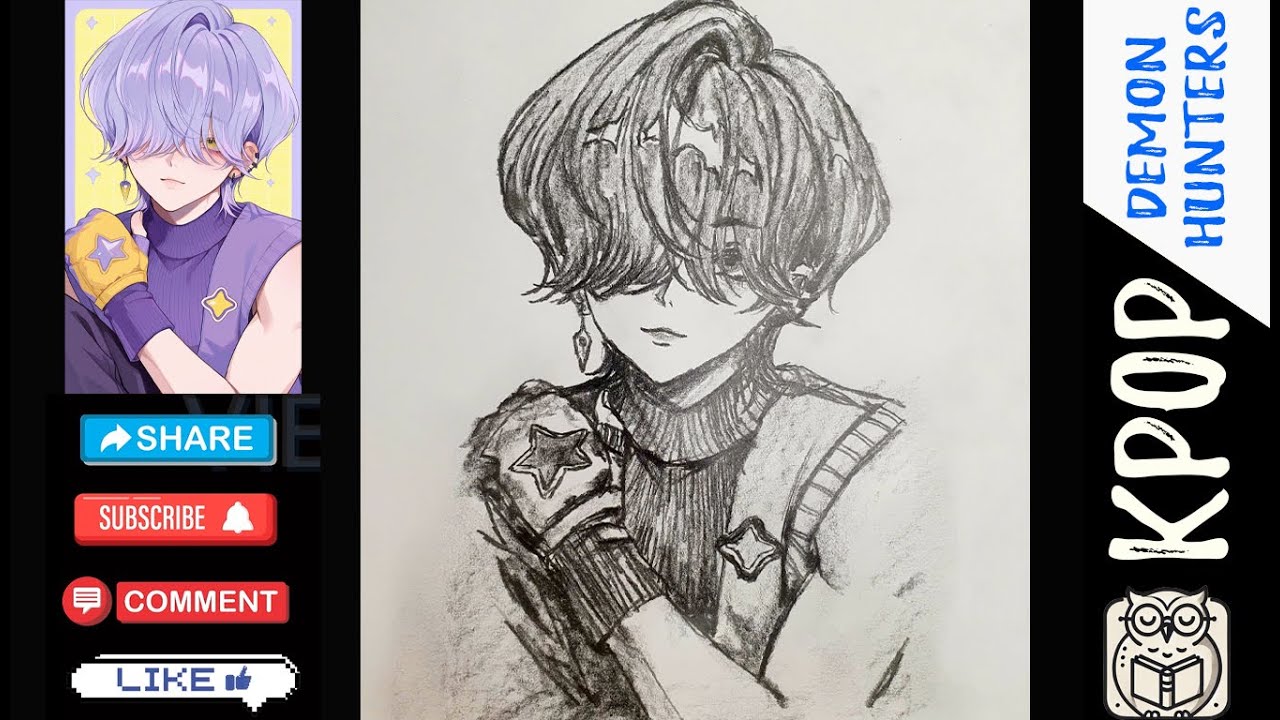 How to Draw Mystery Saja Step by Step | KPOP Demon Hunters Art & Pencil Sketch Tutorial
