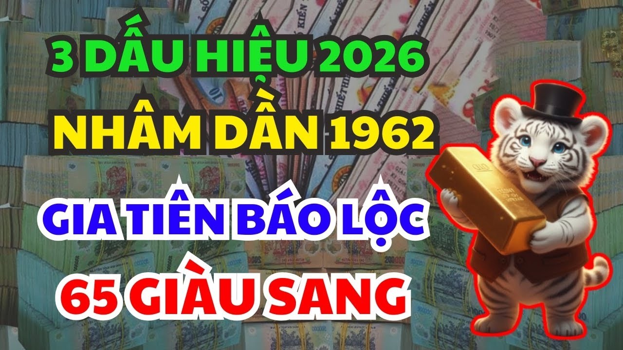 GIA TIÊN BÁO LỘC NHÂM DẦN 1962 Biết 3 Dấu Hiệu Này Năm 2026 Hưởng Lộc Lớn, Tuổi 65 Đón Đại Phúc