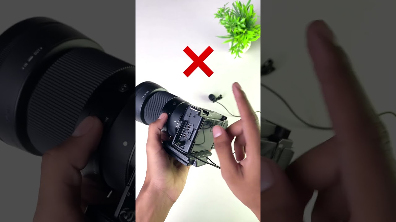 How to connect External Microphone to Sony Camera Zve10   #camera #sony