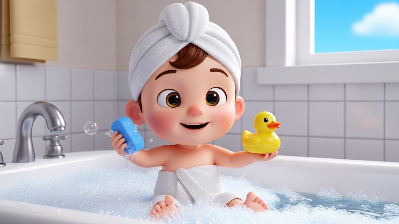 Bath Time Fun Song | Splash & Sing Along Nursery Rhyme for Kids | Toddler Fun Song
