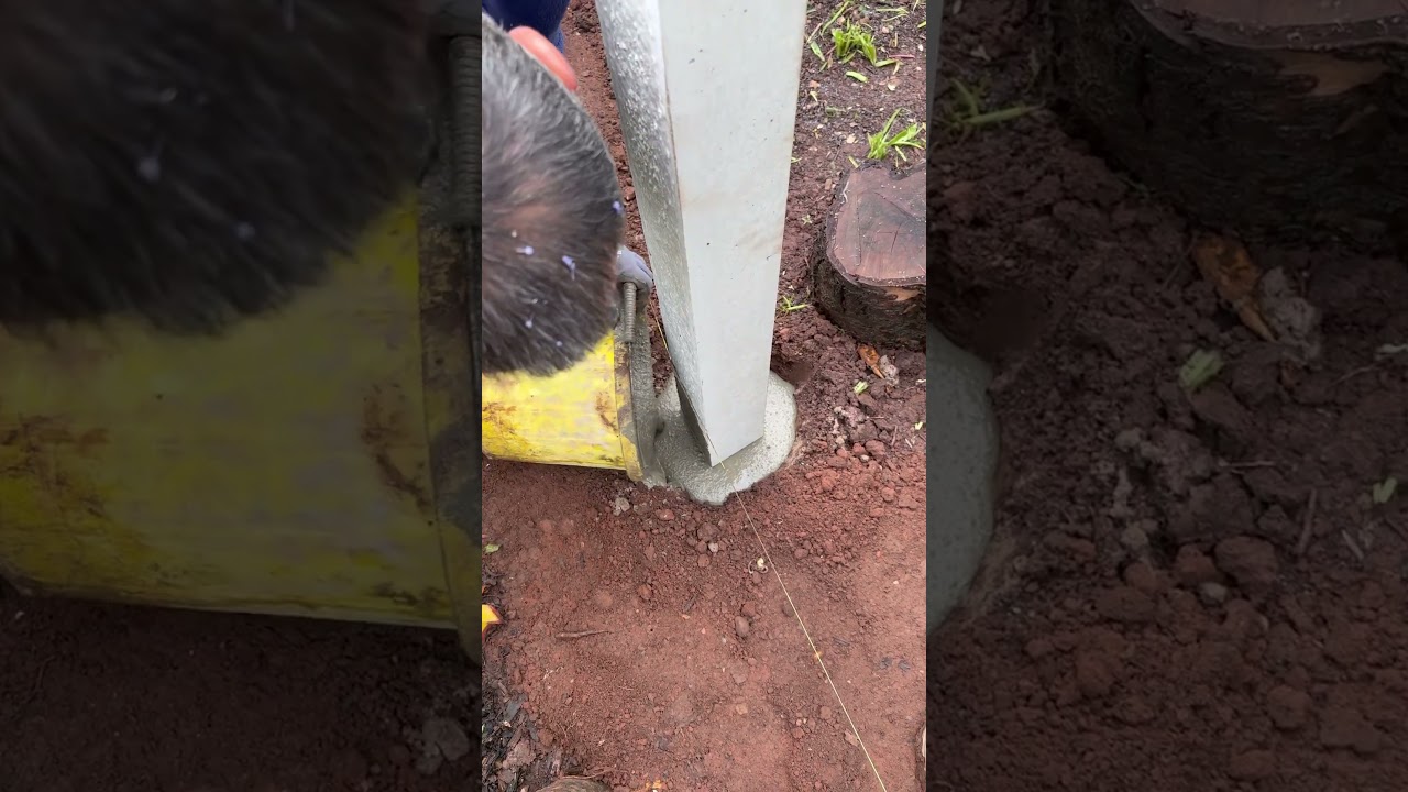 Best way to Mixing and pouring postmix in the hole to secure the post