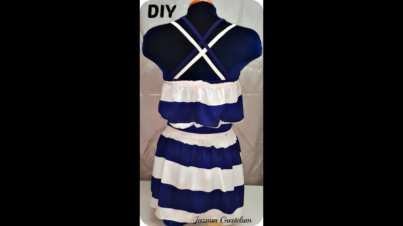 Como Hacer Un Vestido De Tirantes Cruzados DIY How To Make A Sun dress